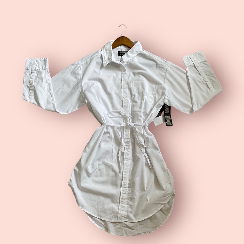 “New York” white blouse dress with bottoms